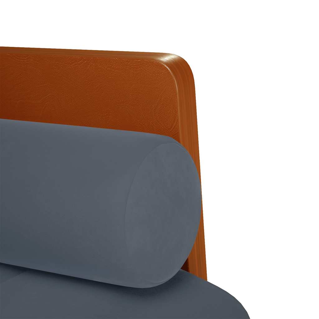 Canapé deux places avec coussins cylindriques gris foncé 110 cm velours - XIOS
