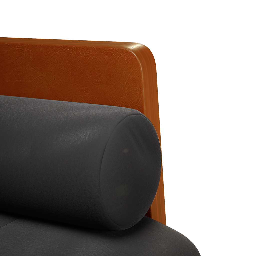 Canapé deux places avec coussins cylindriques velours noir 110 cm - XIOS