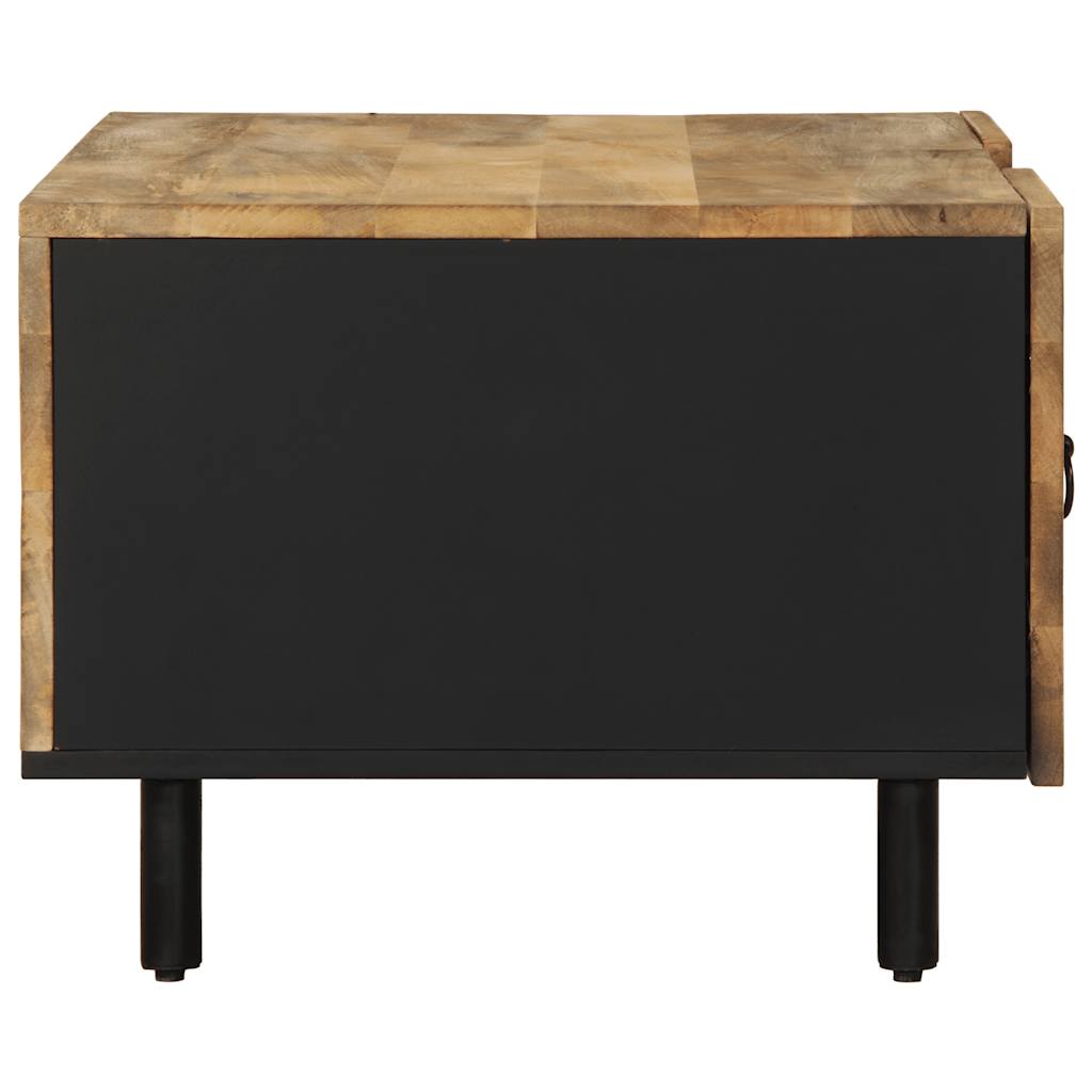 Table basse noir 100x54x40 cm bois massif de manguier brut - XIOS