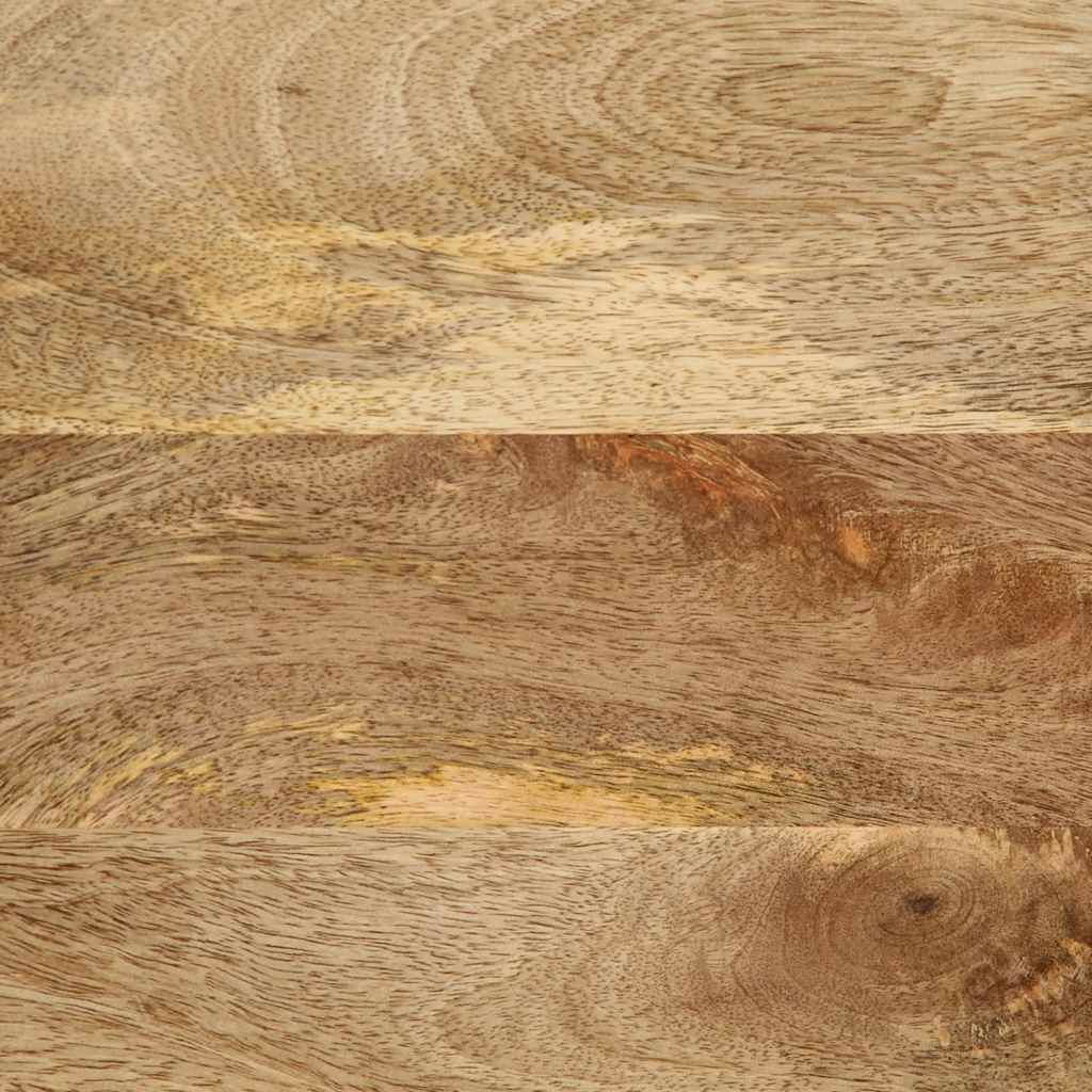 Table basse noir 80x54x40 cm bois massif de manguier brut - XIOS