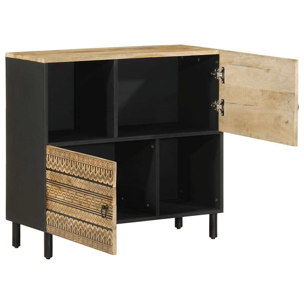 Buffet 80x33,5x75 cm bois de manguier brut massif - XIOS