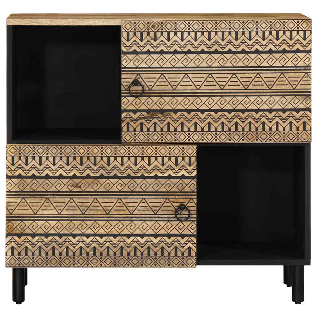 Buffet 80x33,5x75 cm bois de manguier brut massif - XIOS