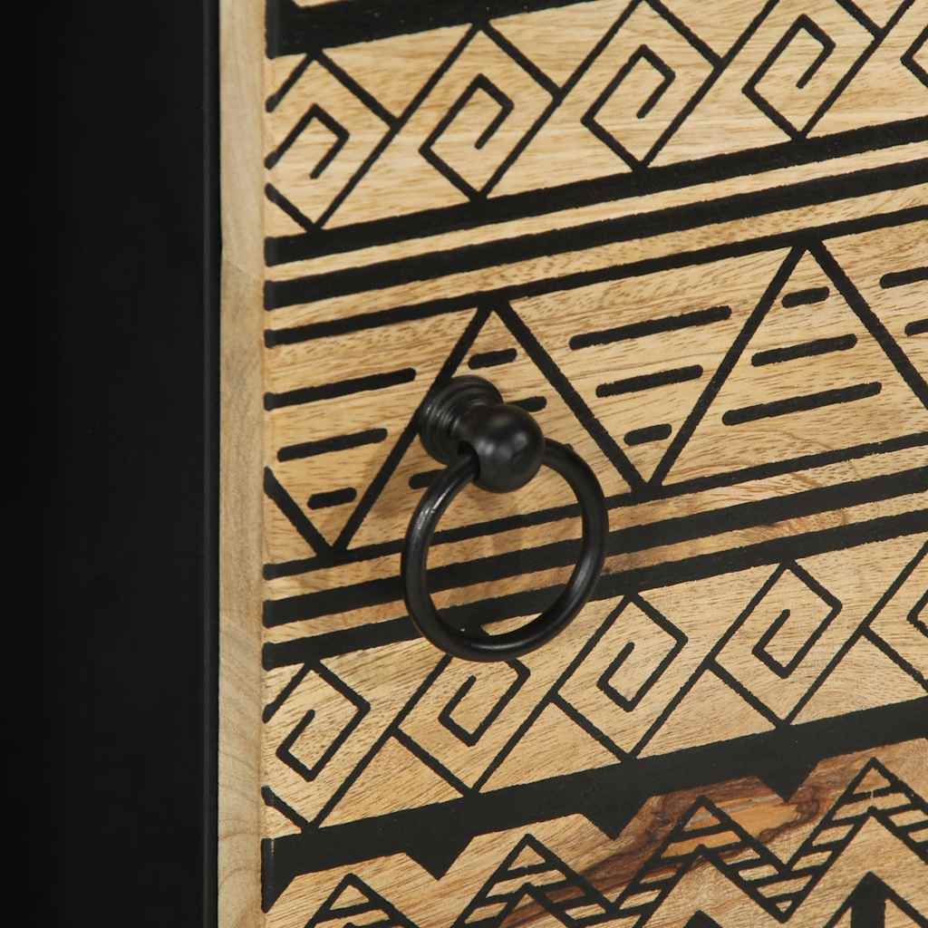 Buffet 80x33,5x75 cm bois de manguier brut massif - XIOS