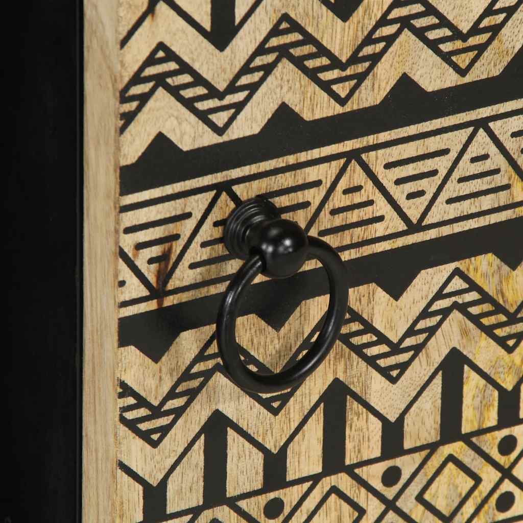 Buffet 90x33,5x75 cm bois de manguier brut massif - XIOS