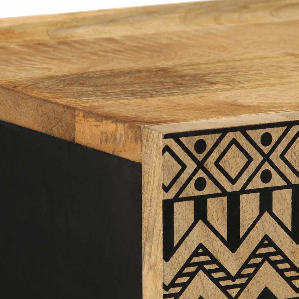 Buffet haut 40x33,5x110 cm bois de manguier brut massif - XIOS