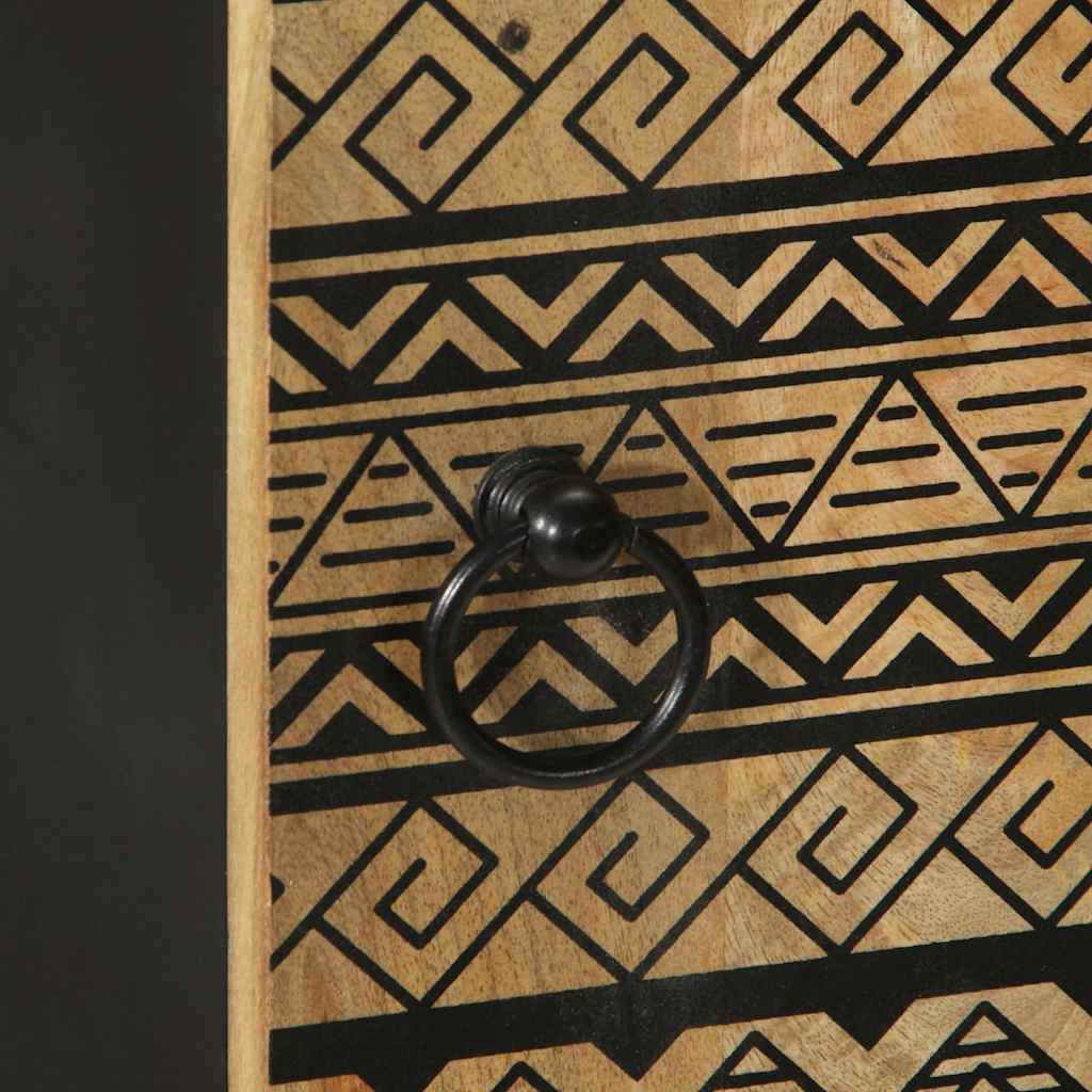 Buffet haut 40x33,5x110 cm bois de manguier brut massif - XIOS