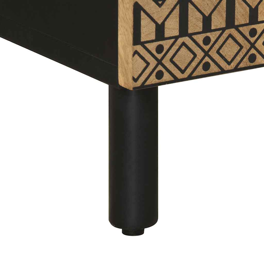 Buffet haut 40x33,5x110 cm bois de manguier brut massif - XIOS