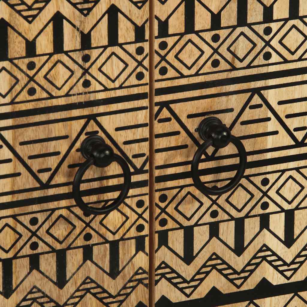 Buffet haut 60x33,5x100 cm bois de manguier brut massif - XIOS