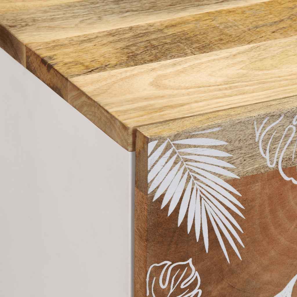 Table de chevet 40x33,5x46 cm bois de manguier solide - XIOS