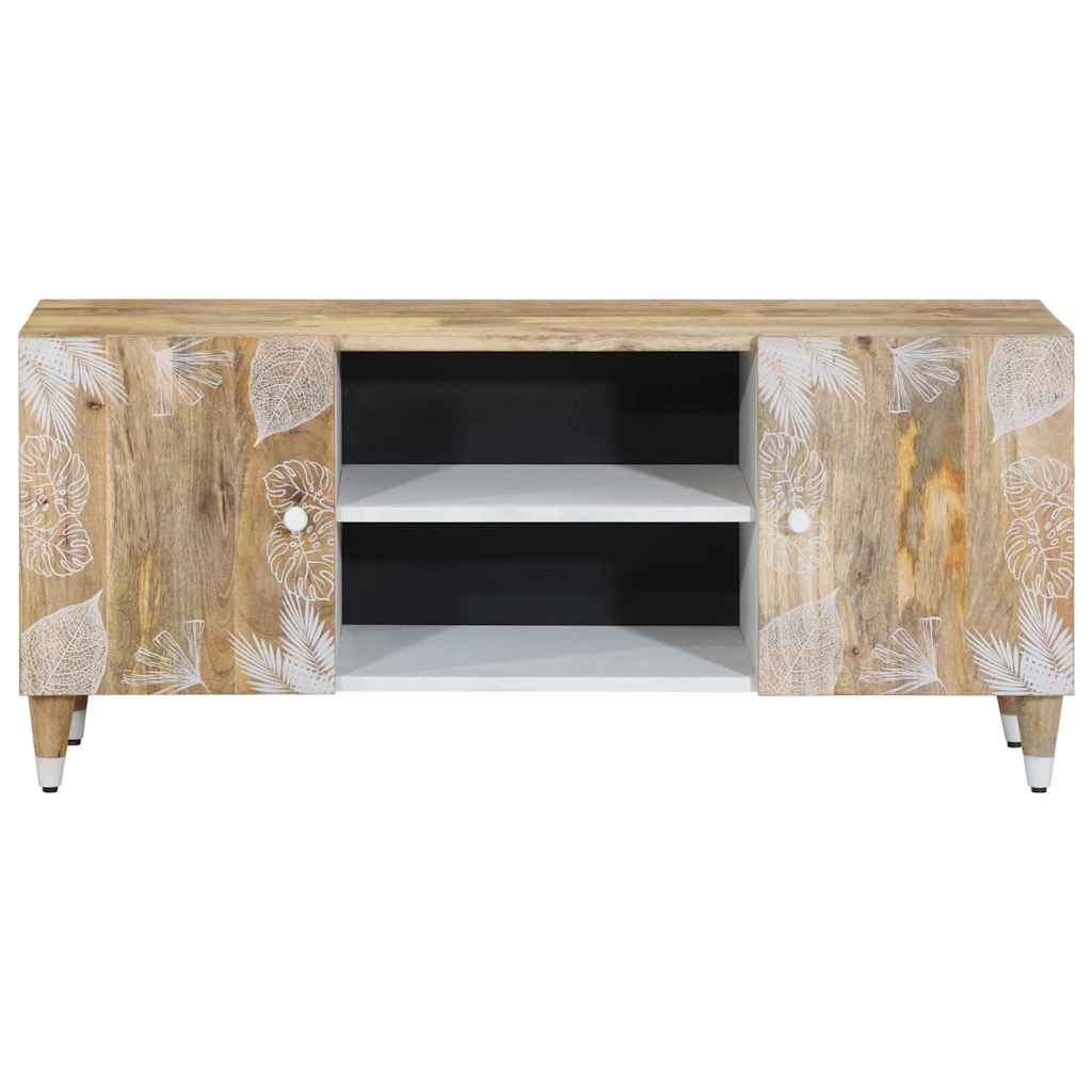 Meuble TV 105x33,5x46 cm bois massif de manguier - XIOS