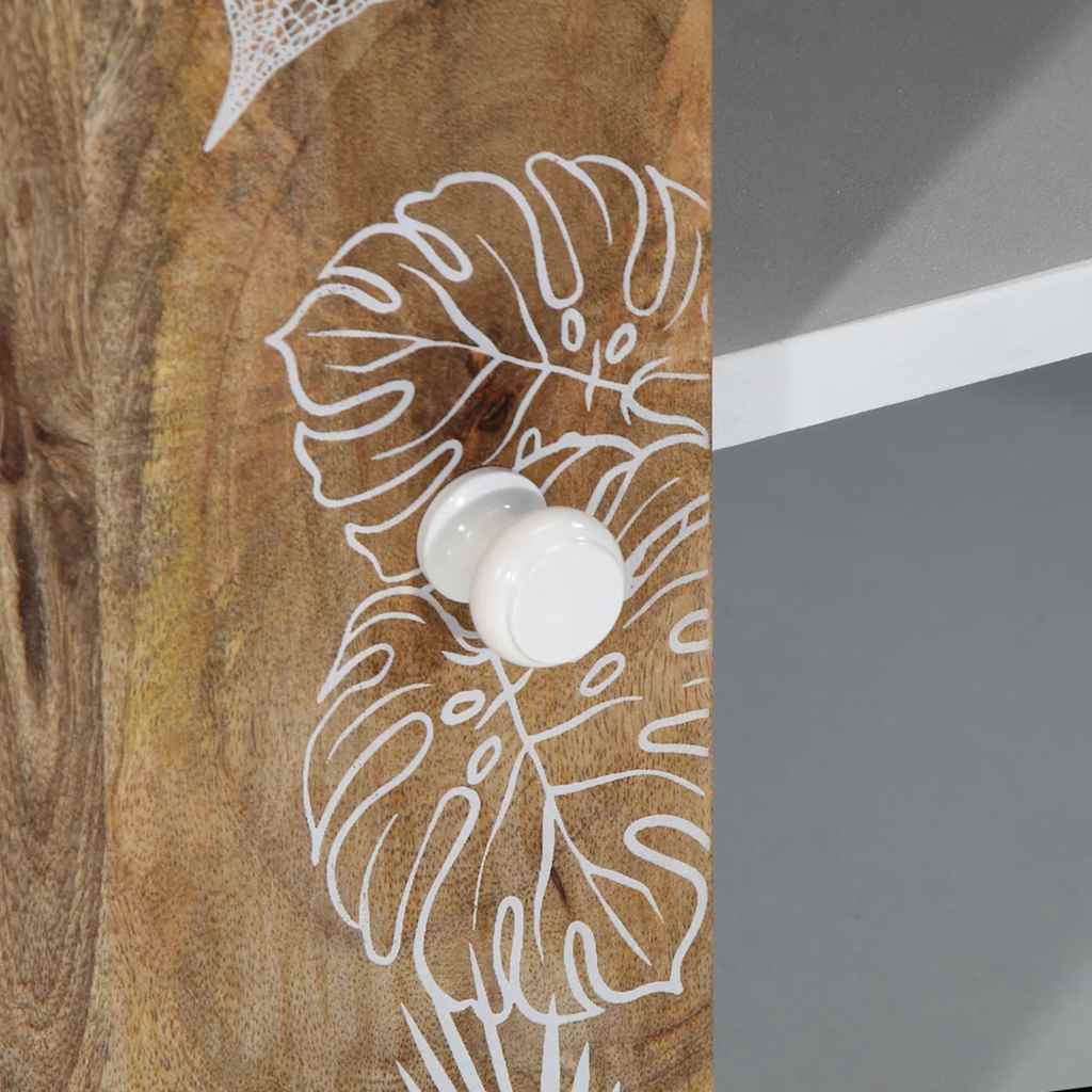 Meuble TV 105x33,5x46 cm bois massif de manguier - XIOS