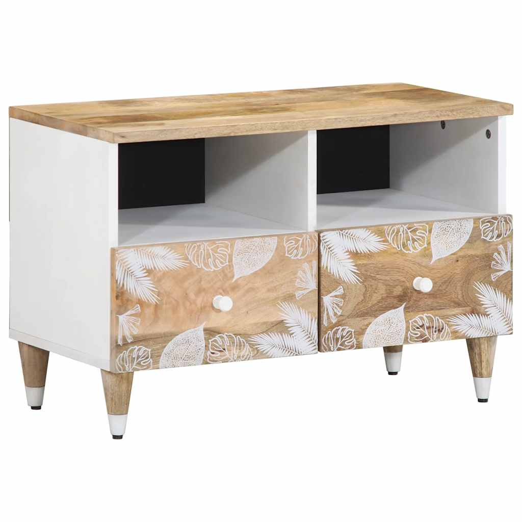 Meuble TV 70x33,5x46 cm bois massif de manguier - XIOS