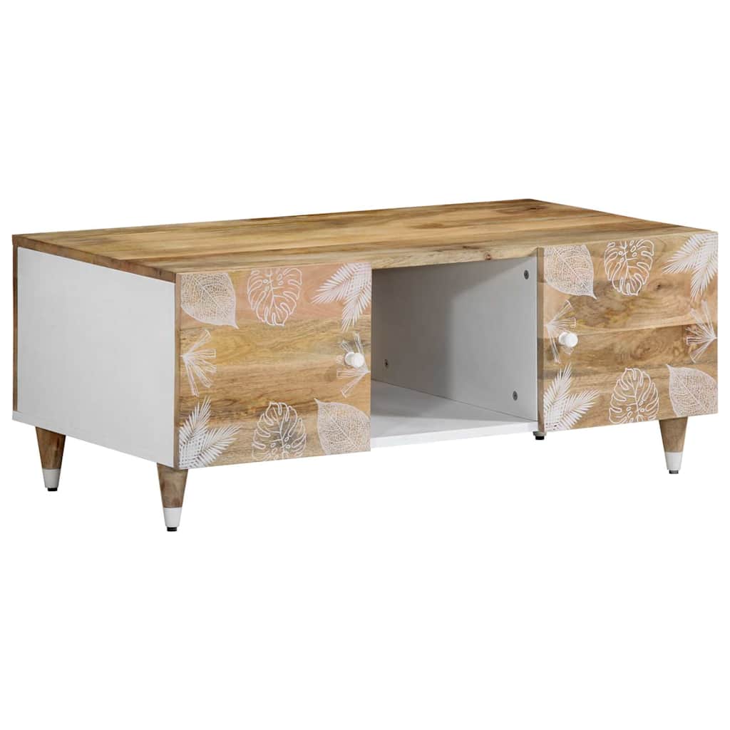 Table basse 100x54x40 cm bois de manguier massif - XIOS