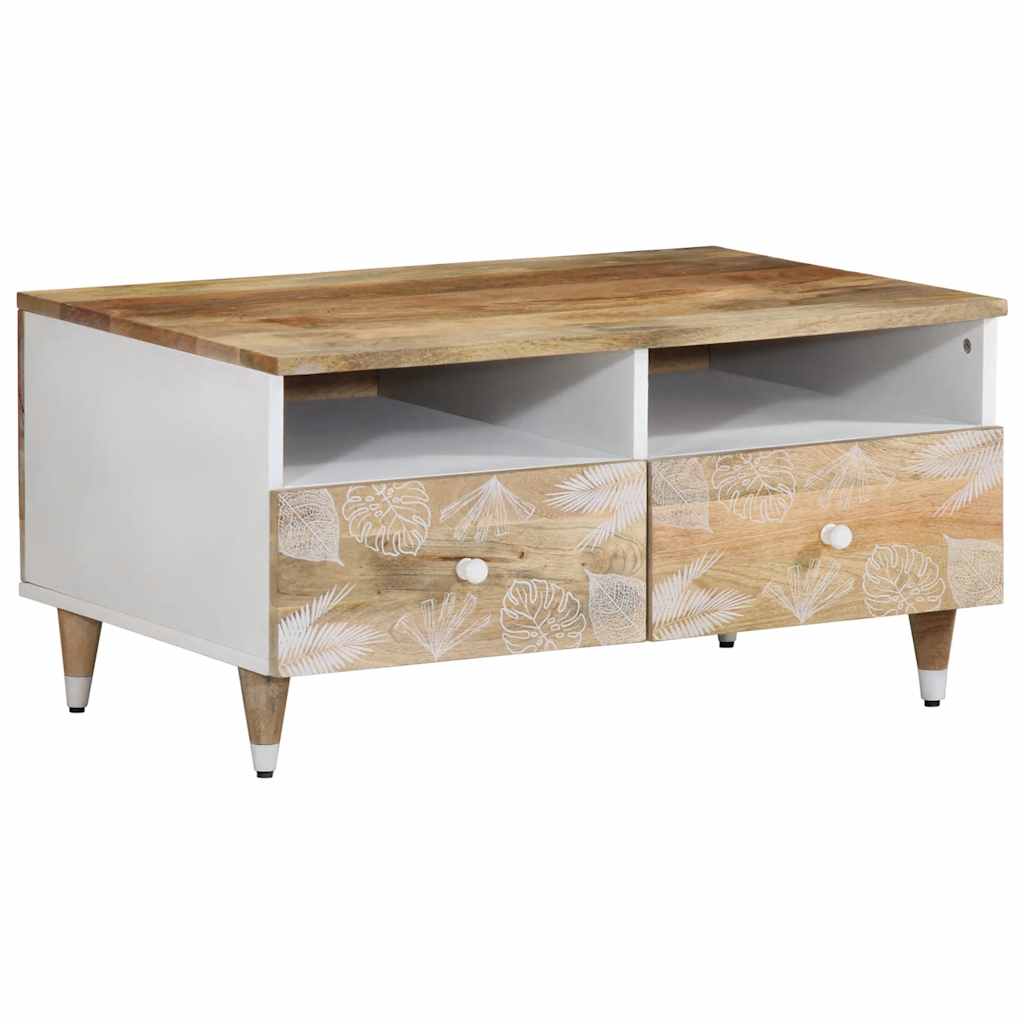 Table basse 80x54x40 cm bois de manguier massif - XIOS
