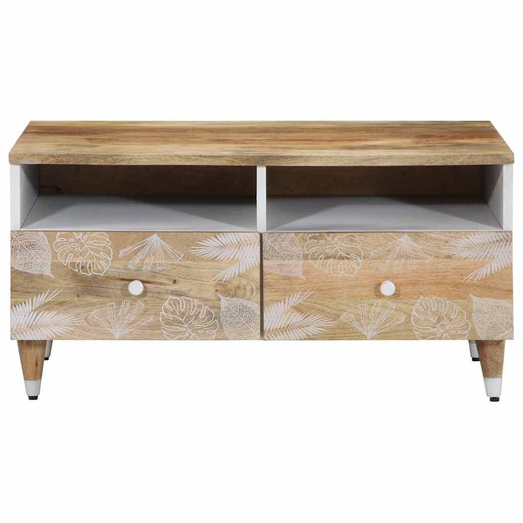 Table basse 80x54x40 cm bois de manguier massif - XIOS