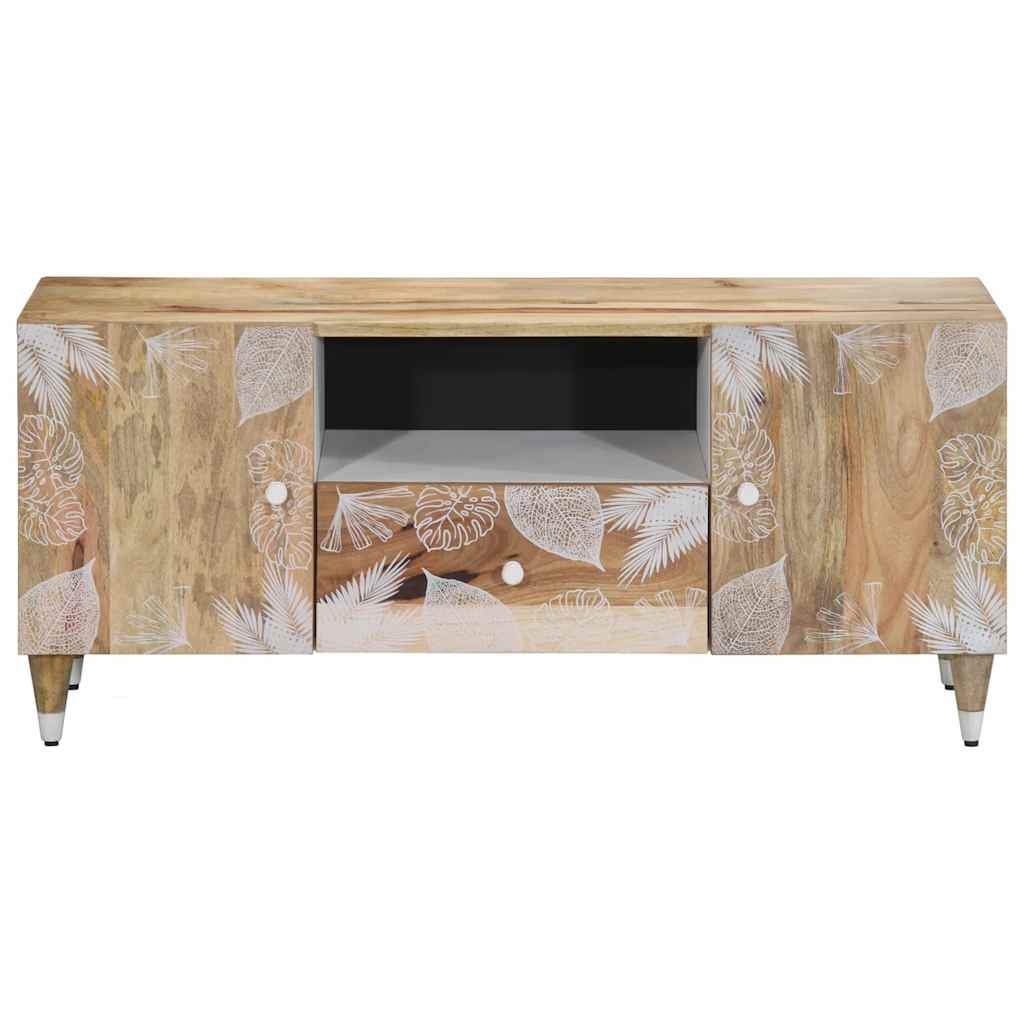 Meuble TV 105x33,5x46 cm bois massif de manguier - XIOS