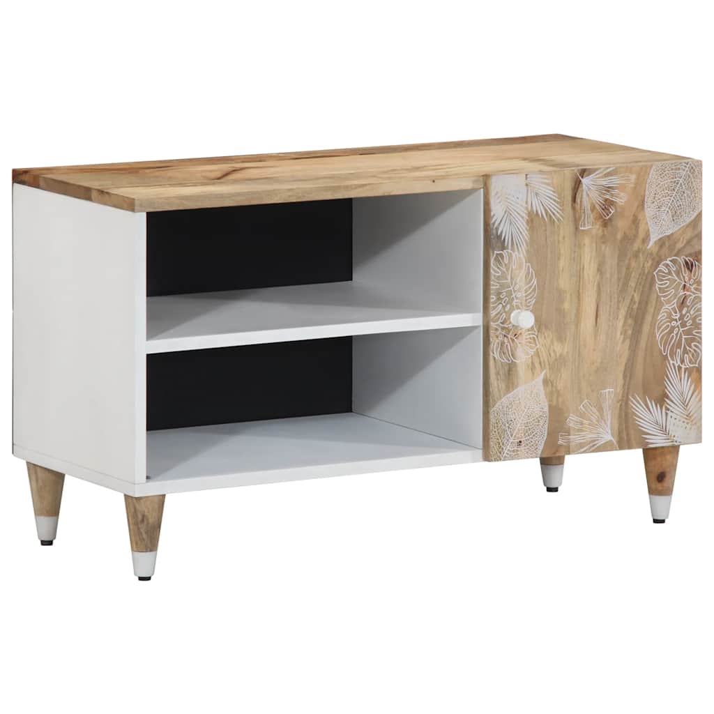 Meuble TV 80x31,5x46 cm bois massif de manguier - XIOS