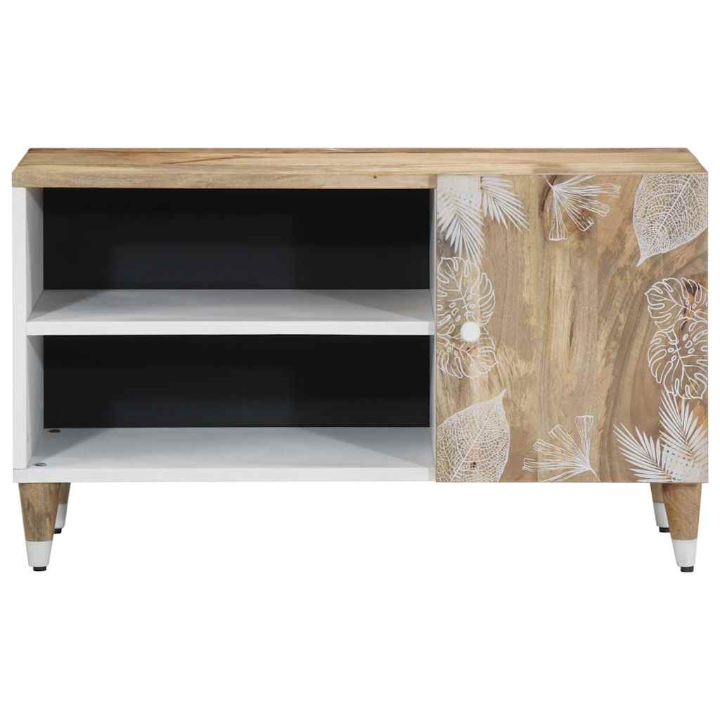Meuble TV 80x31,5x46 cm bois massif de manguier - XIOS