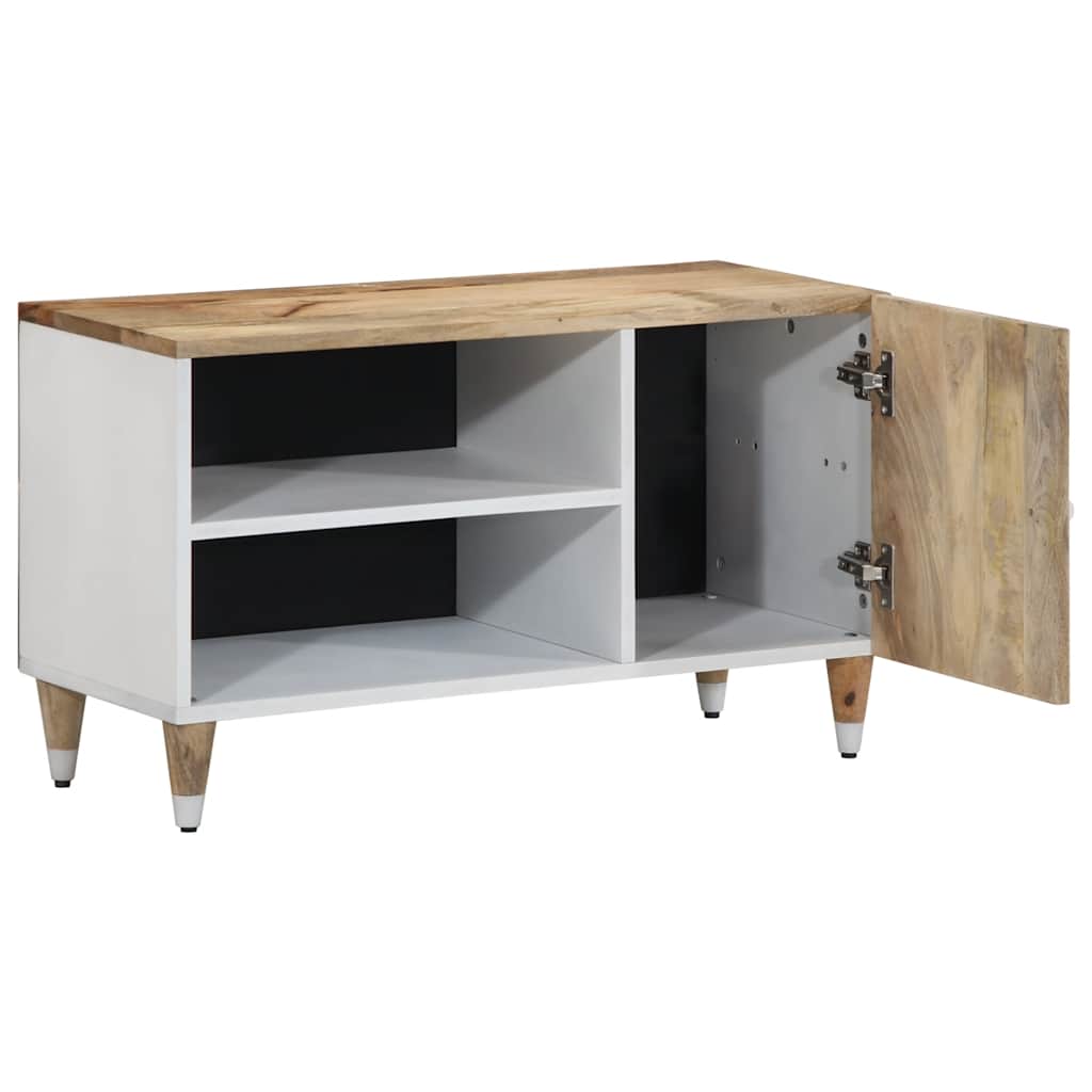 Meuble TV 80x31,5x46 cm bois massif de manguier - XIOS