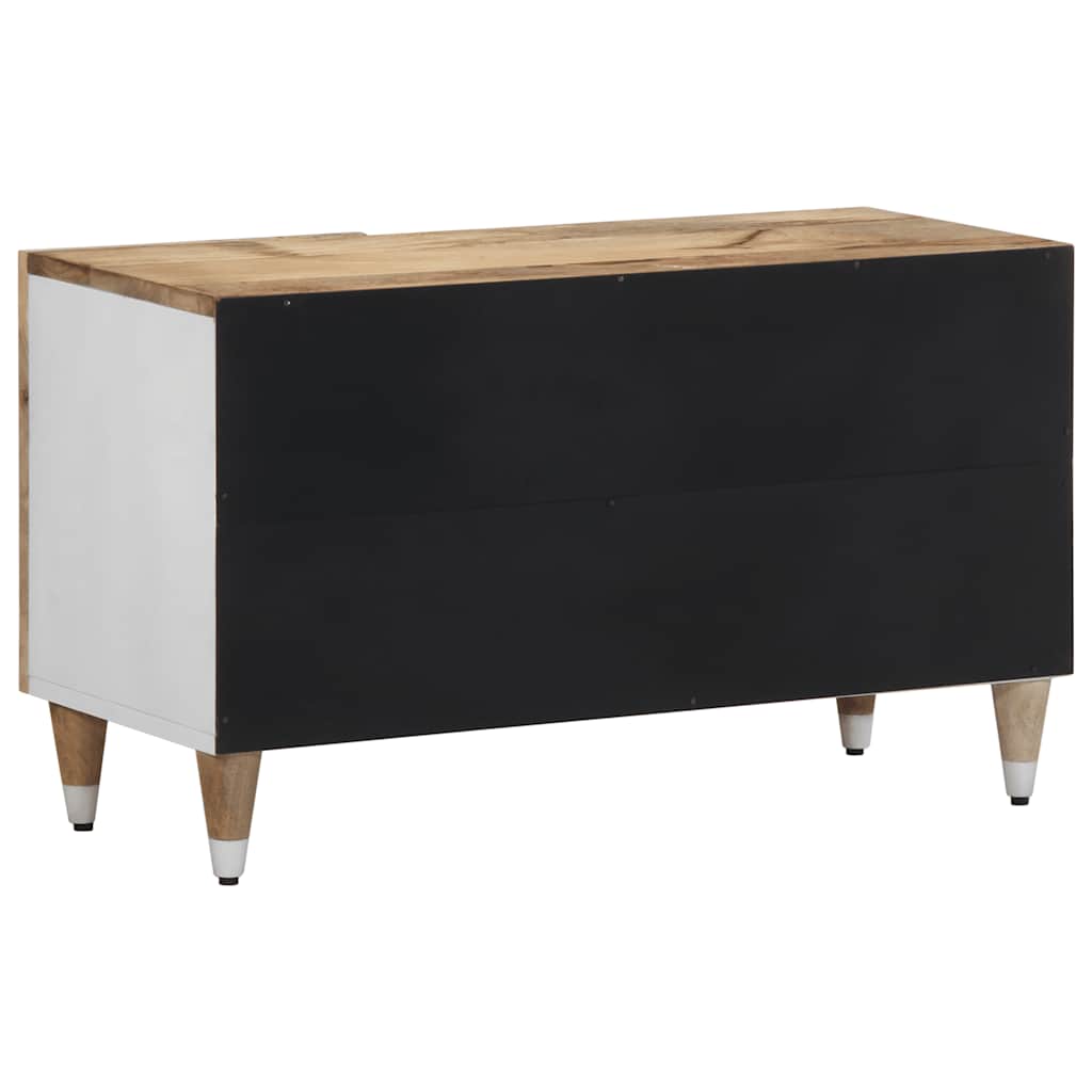 Meuble TV 80x31,5x46 cm bois massif de manguier - XIOS