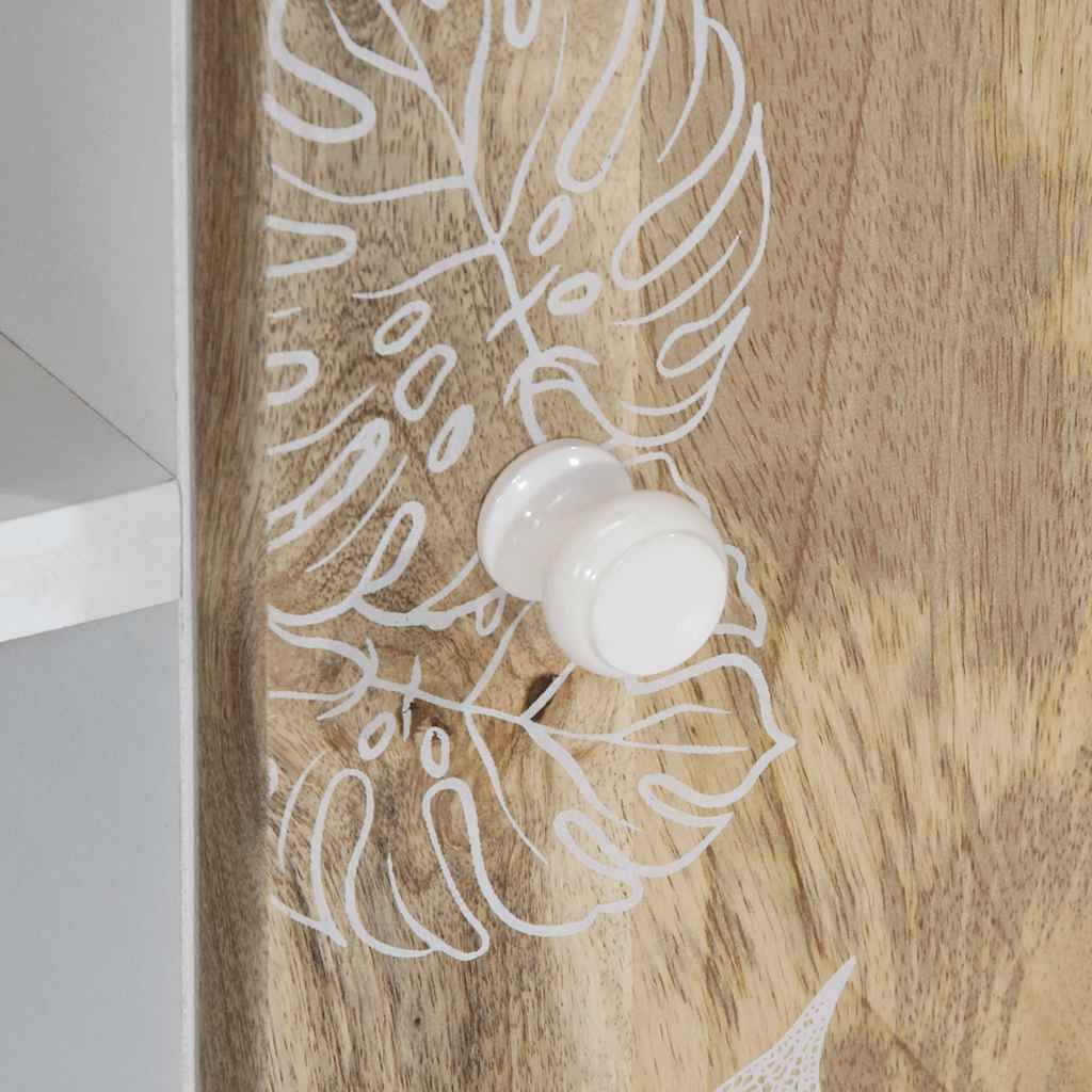 Meuble TV 80x31,5x46 cm bois massif de manguier - XIOS