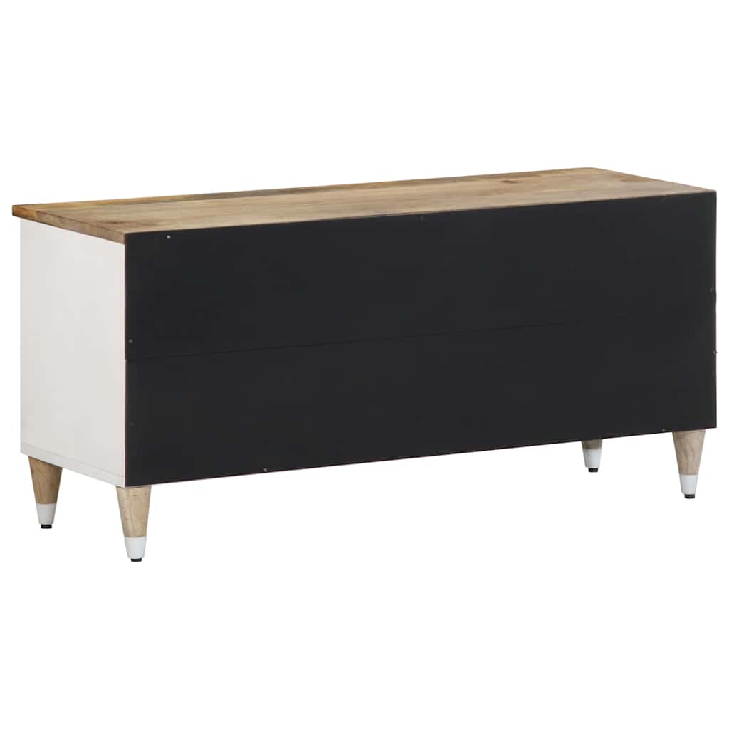 Meuble TV 100x33,5x46 cm bois massif de manguier - XIOS