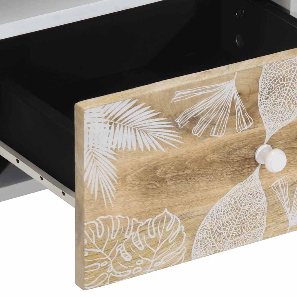 Meuble TV 100x33,5x46 cm bois massif de manguier - XIOS