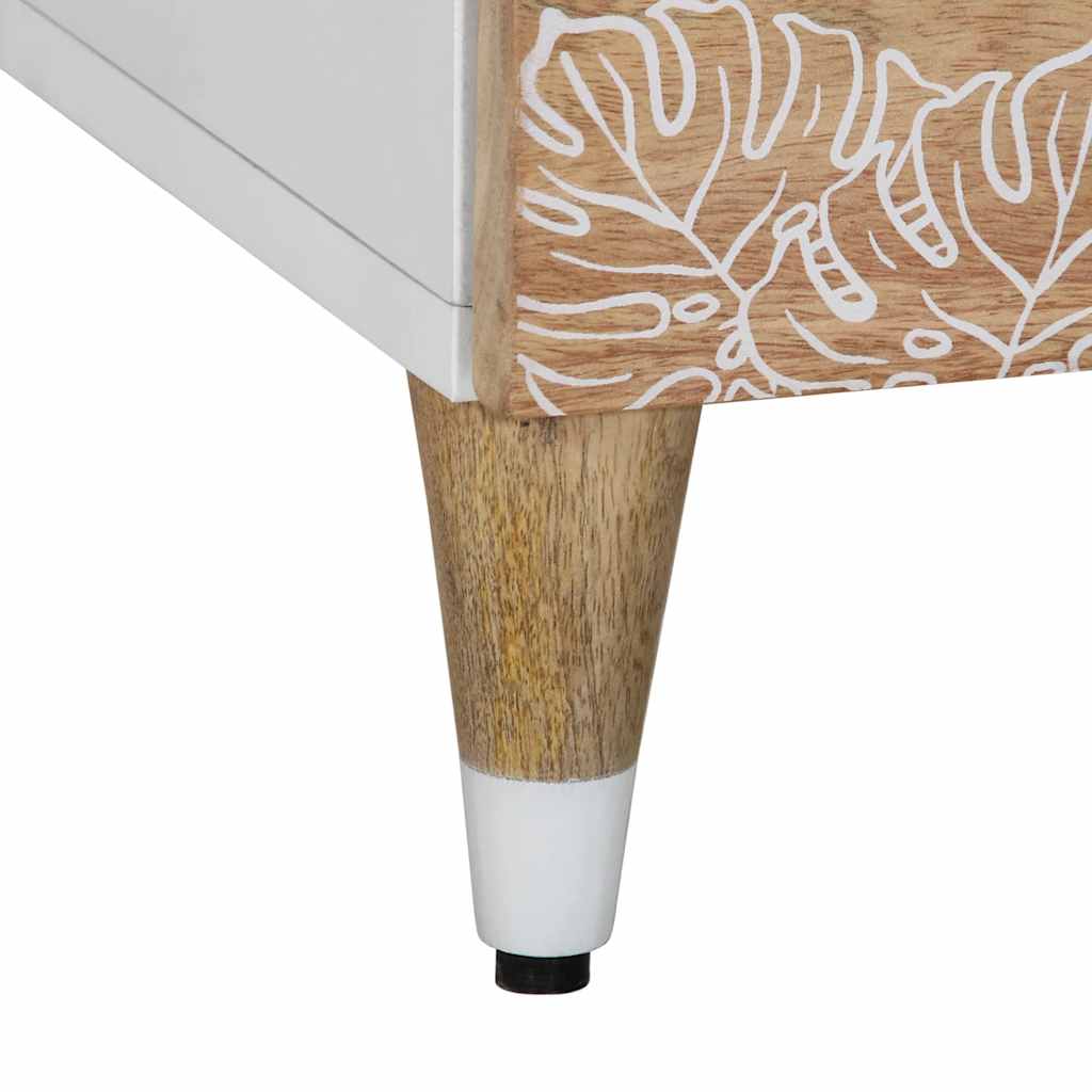 Meuble TV 100x33,5x46 cm bois massif de manguier - XIOS