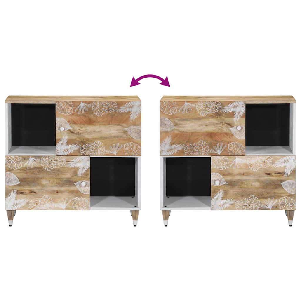 Buffet 80x33,5x75 cm bois massif de manguier - XIOS