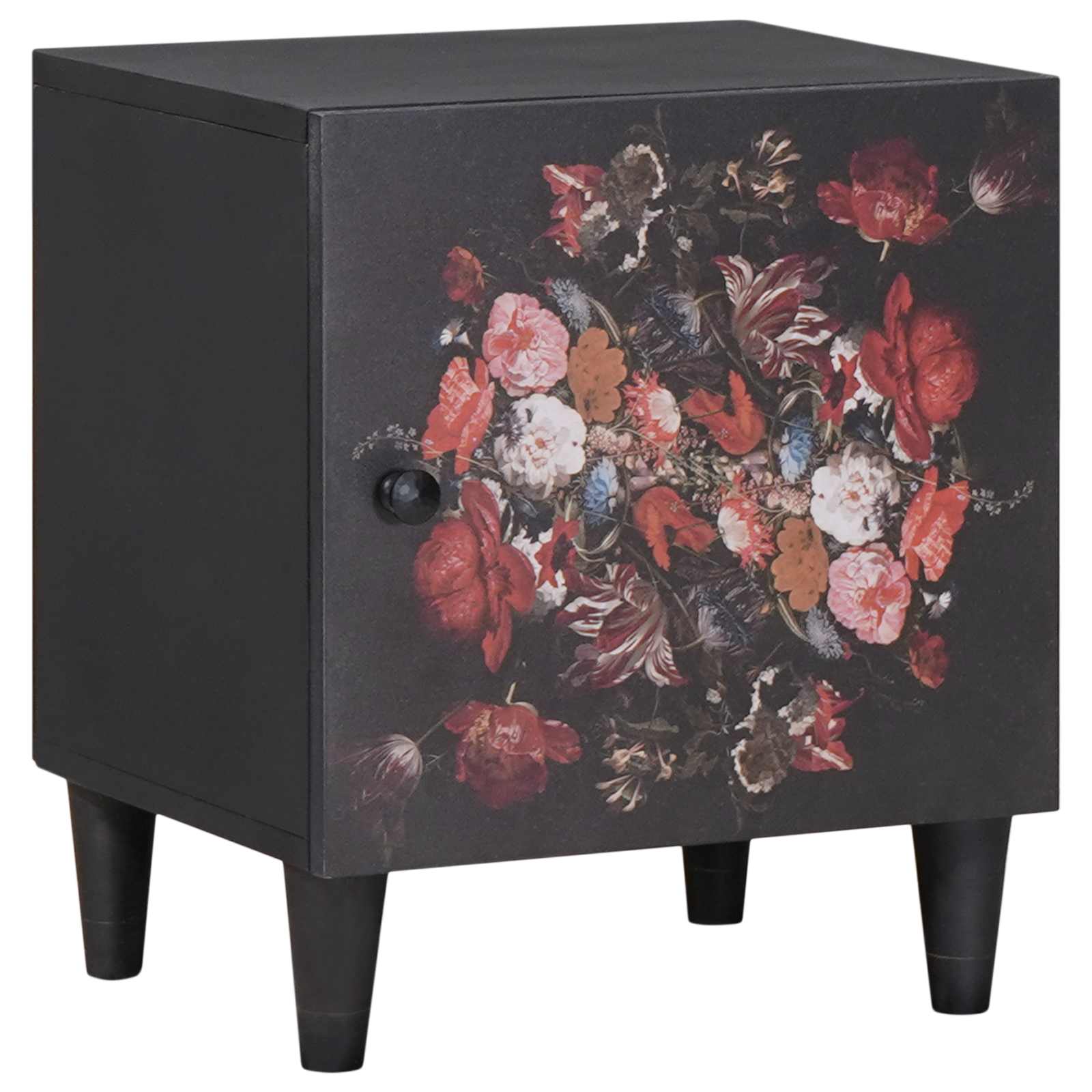 Cabinet de chevet avec porte Noir 40 x 33 x 46 cm - XIOS