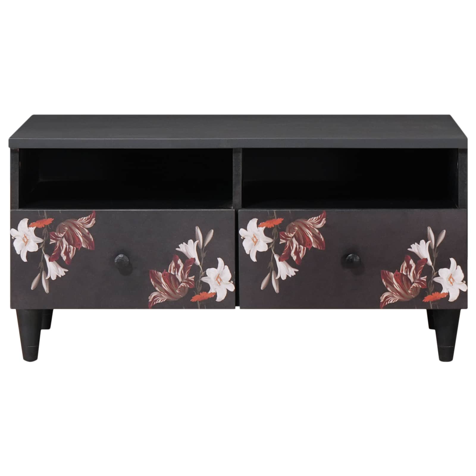 Table basse Multicolore 80 x 54 x 40 cm Bois de mangue massif - XIOS