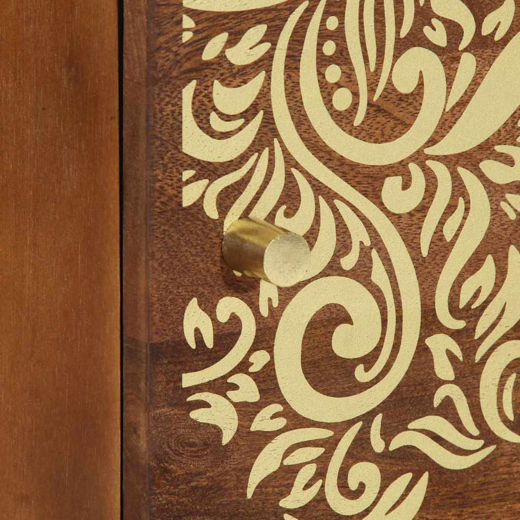 Cabinet de chevet avec porte marron miel 40 x 33 x 46 cm - XIOS