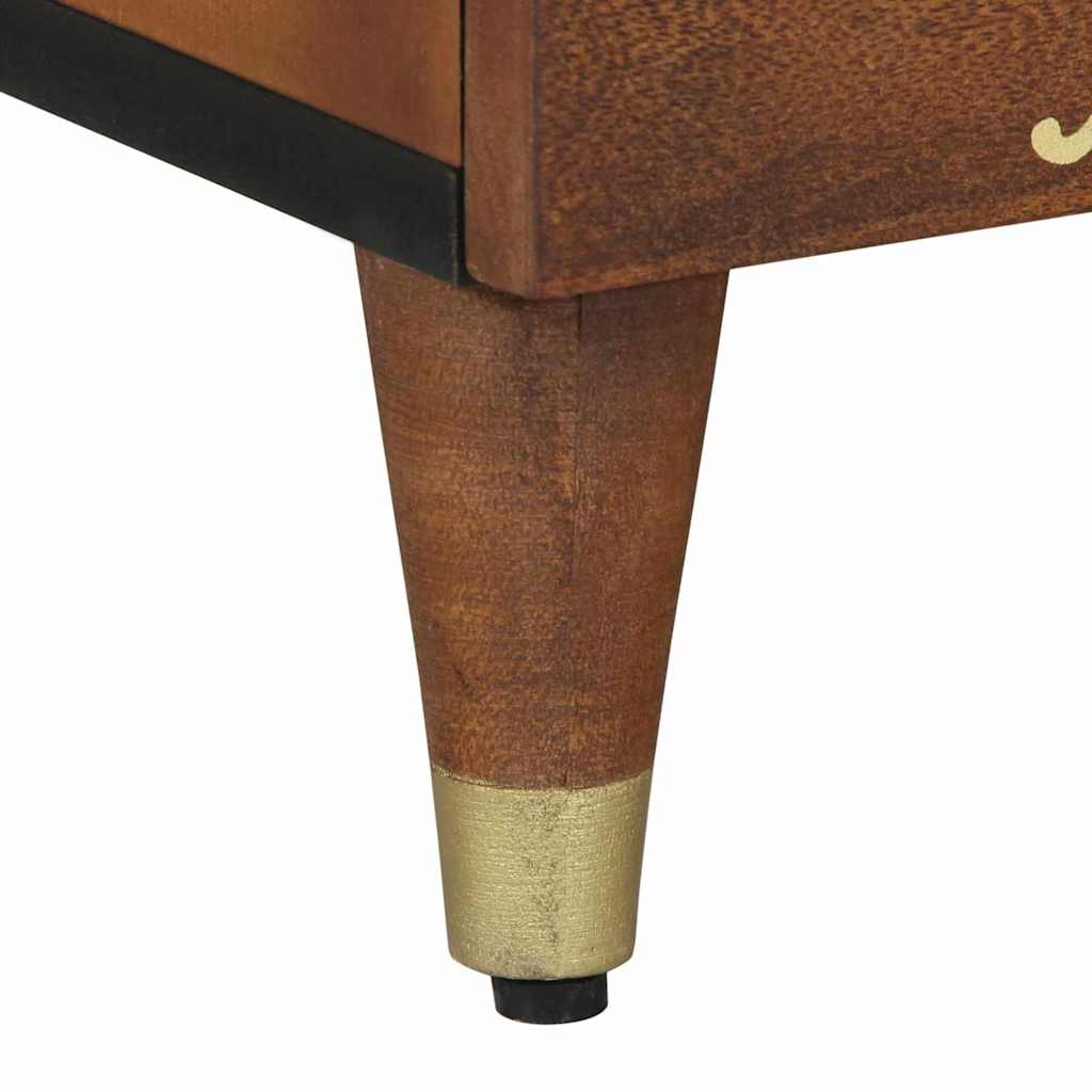 Cabinet de chevet avec porte marron miel 40 x 33 x 46 cm - XIOS