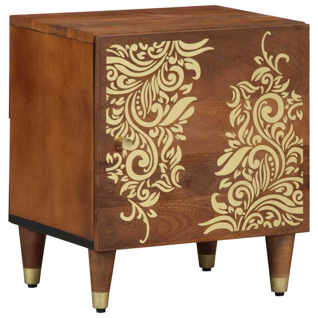 Cabinet de chevet avec porte marron miel 40 x 33 x 46 cm - XIOS