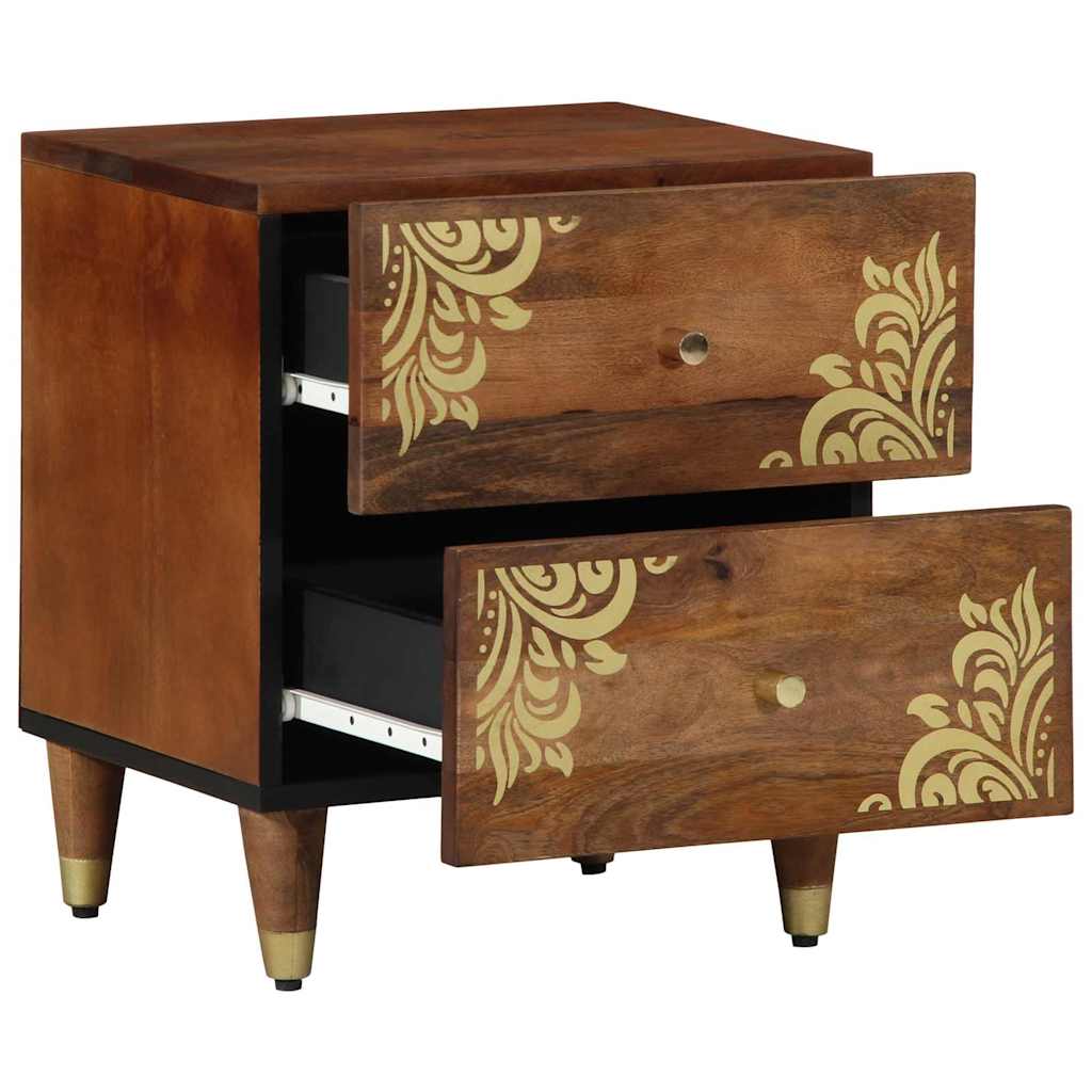 Cabinet de chevet avec tiroir 2 pcs marron miel 40 x 33 x 46 cm - XIOS