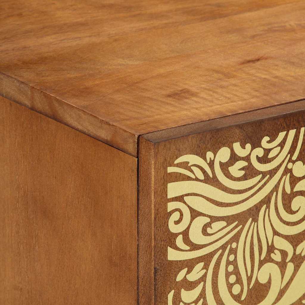 Meuble TV Marron 105 x 33.5 x 46 cm Bois de manguier massif - XIOS