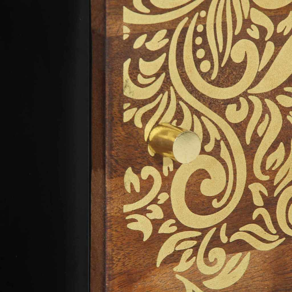 Table basse marron miel 80 x 50 x 40 cm bois de manguier massif - XIOS