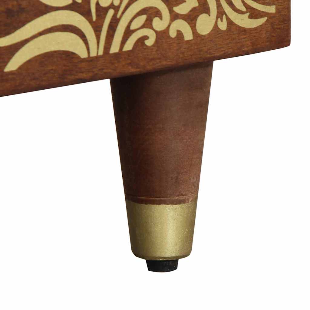 Table basse marron miel 80 x 50 x 40 cm bois de manguier massif - XIOS