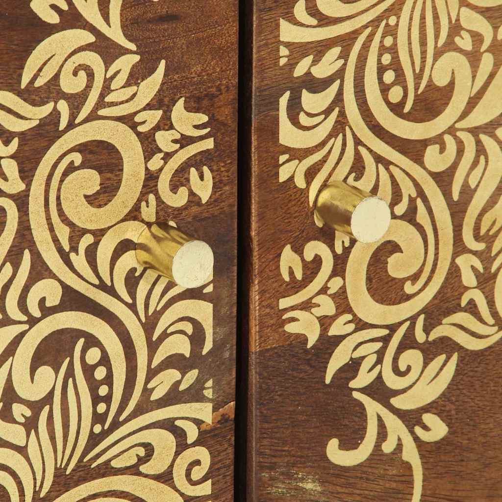 Table basse marron miel 80 x 50 x 40 cm bois de manguier massif - XIOS