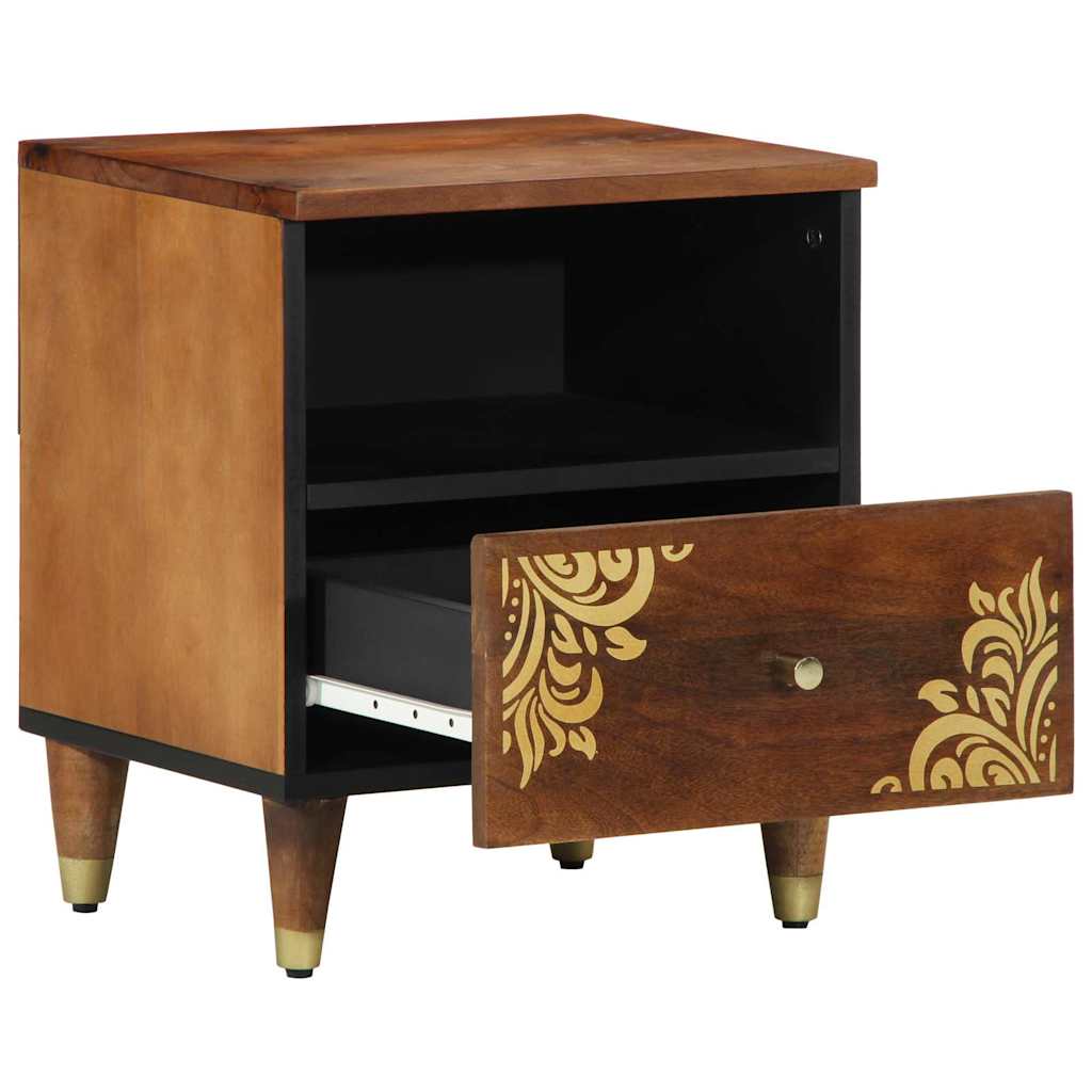 Cabinet de chevet avec tiroir marron miel 40 x 33 x 46 cm - XIOS