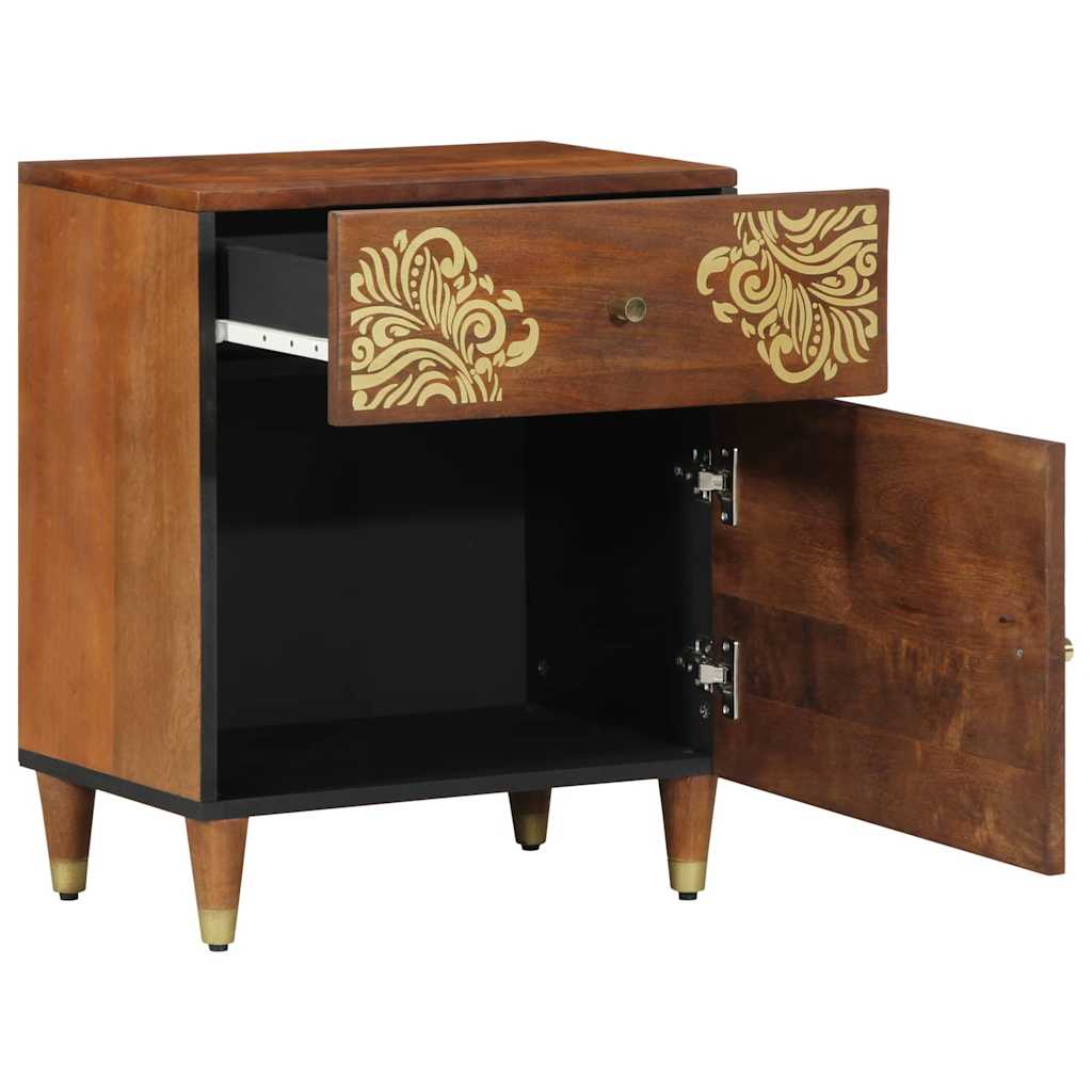 Cabinet de chevet avec porte marron miel 50 x 33 x 60 cm - XIOS
