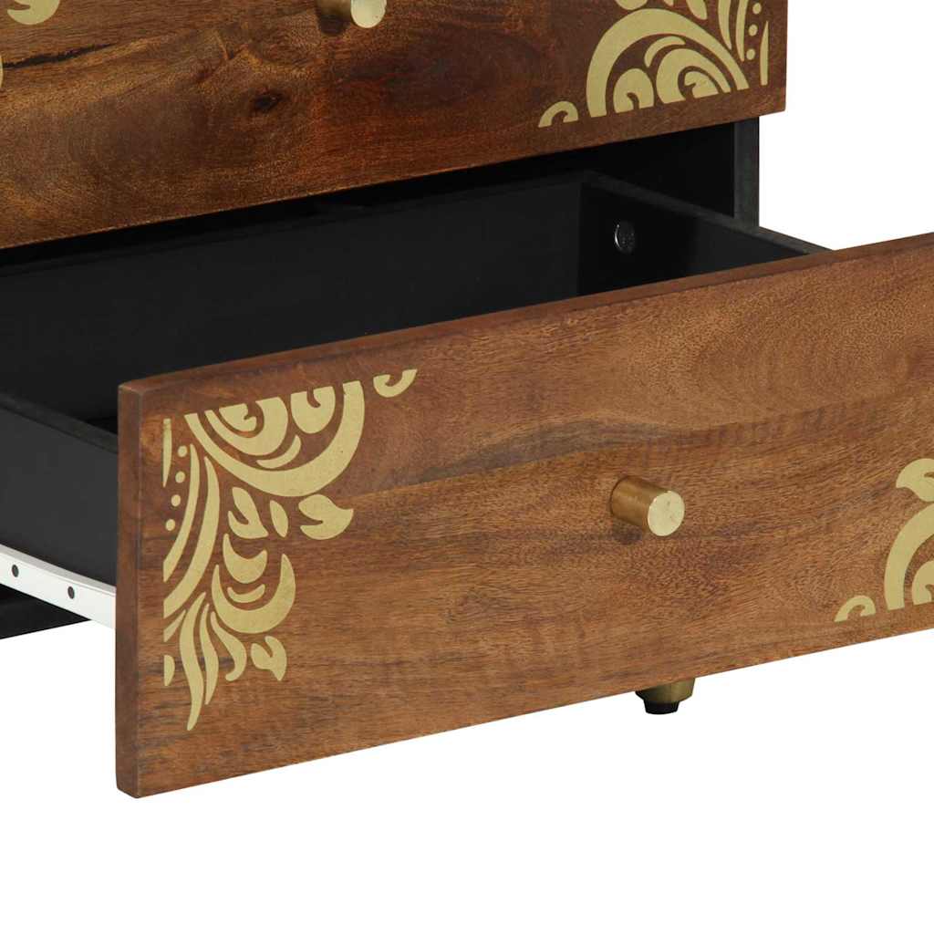 Cabinet de chevet avec tiroir marron miel 50 x 33 x 62 cm - XIOS