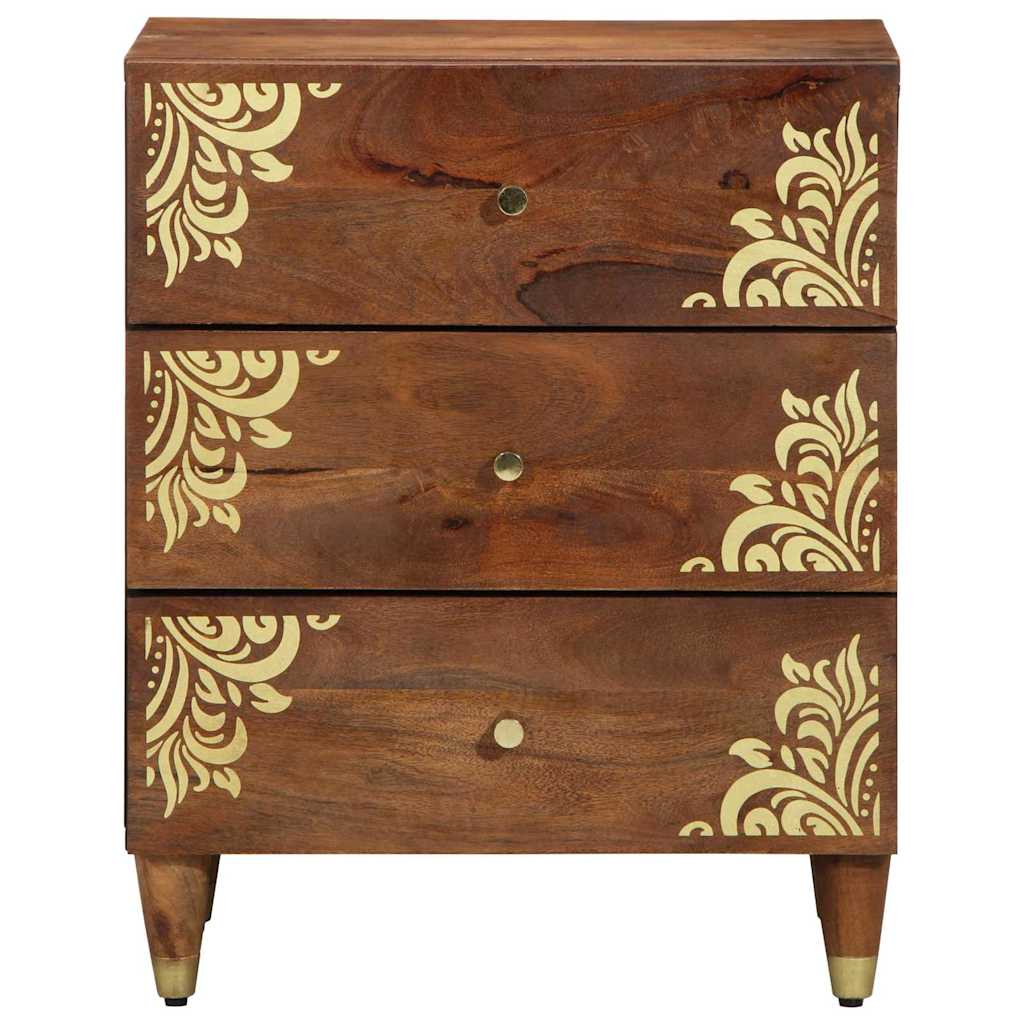 Cabinet de chevet avec tiroir marron miel 50 x 33 x 62 cm - XIOS