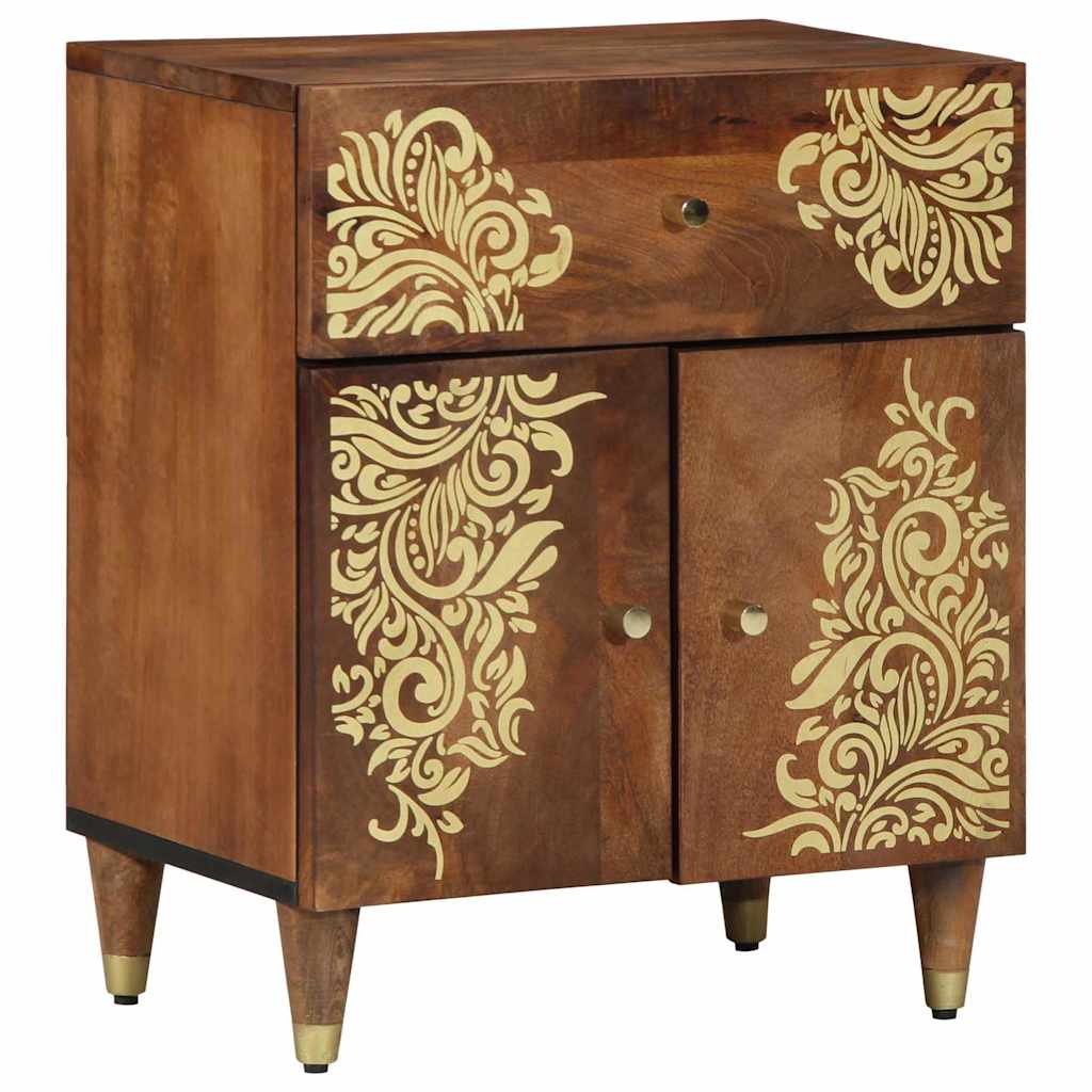 Cabinet de chevet avec porte marron miel 50 x 33 x 60 cm - XIOS