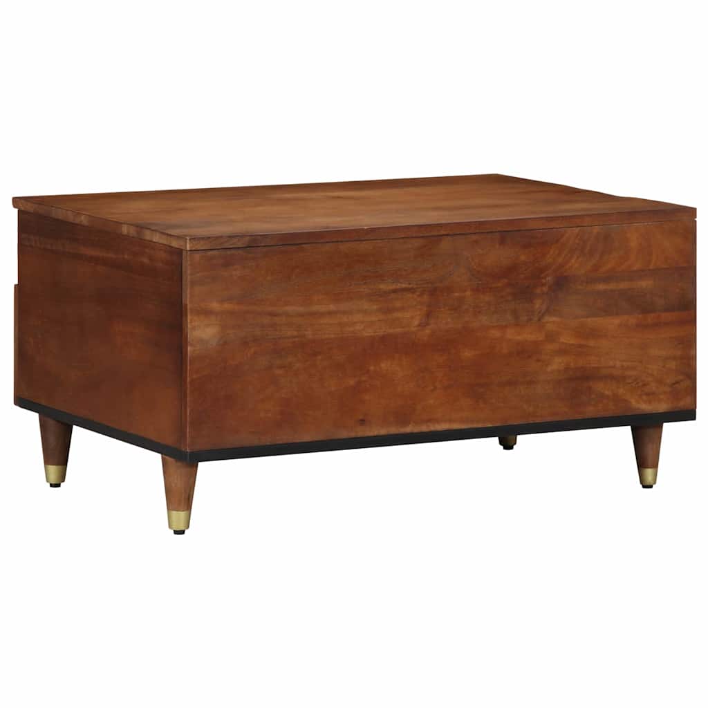 Table basse marron miel 80 x 54 x 40 cm bois de manguier massif - XIOS