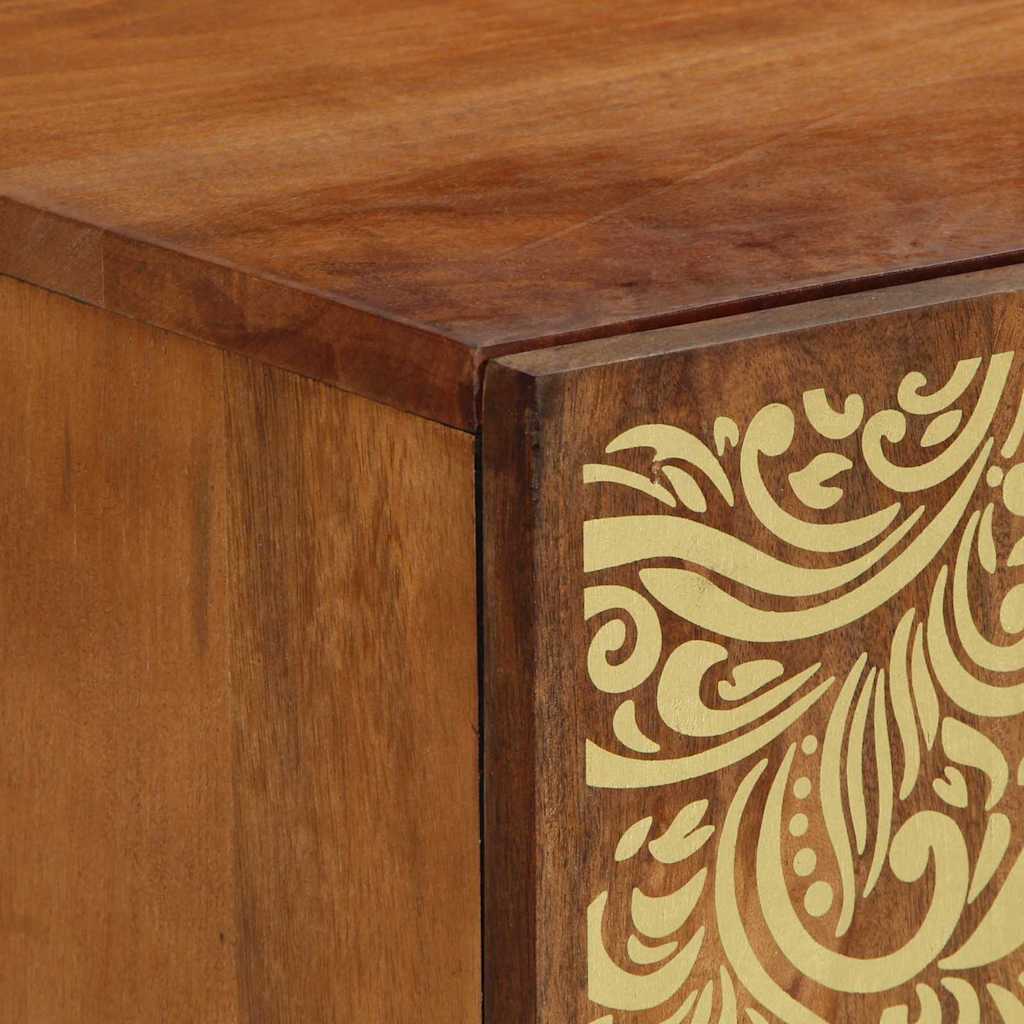 Meuble TV Marron 105 x 33.5 x 46 cm Bois de manguier massif - XIOS