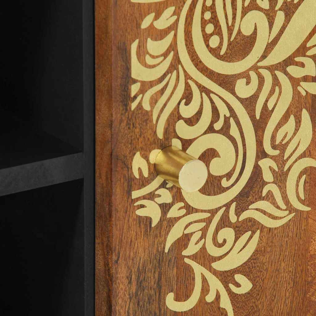 Meuble TV Marron 80 x 31.5 x 46 cm Bois de manguier massif - XIOS