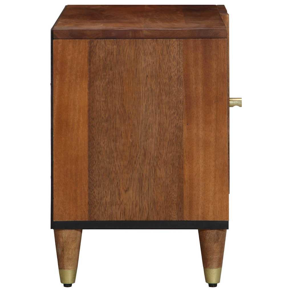 Meuble TV Marron 80 x 31.5 x 46 cm Bois de manguier massif - XIOS