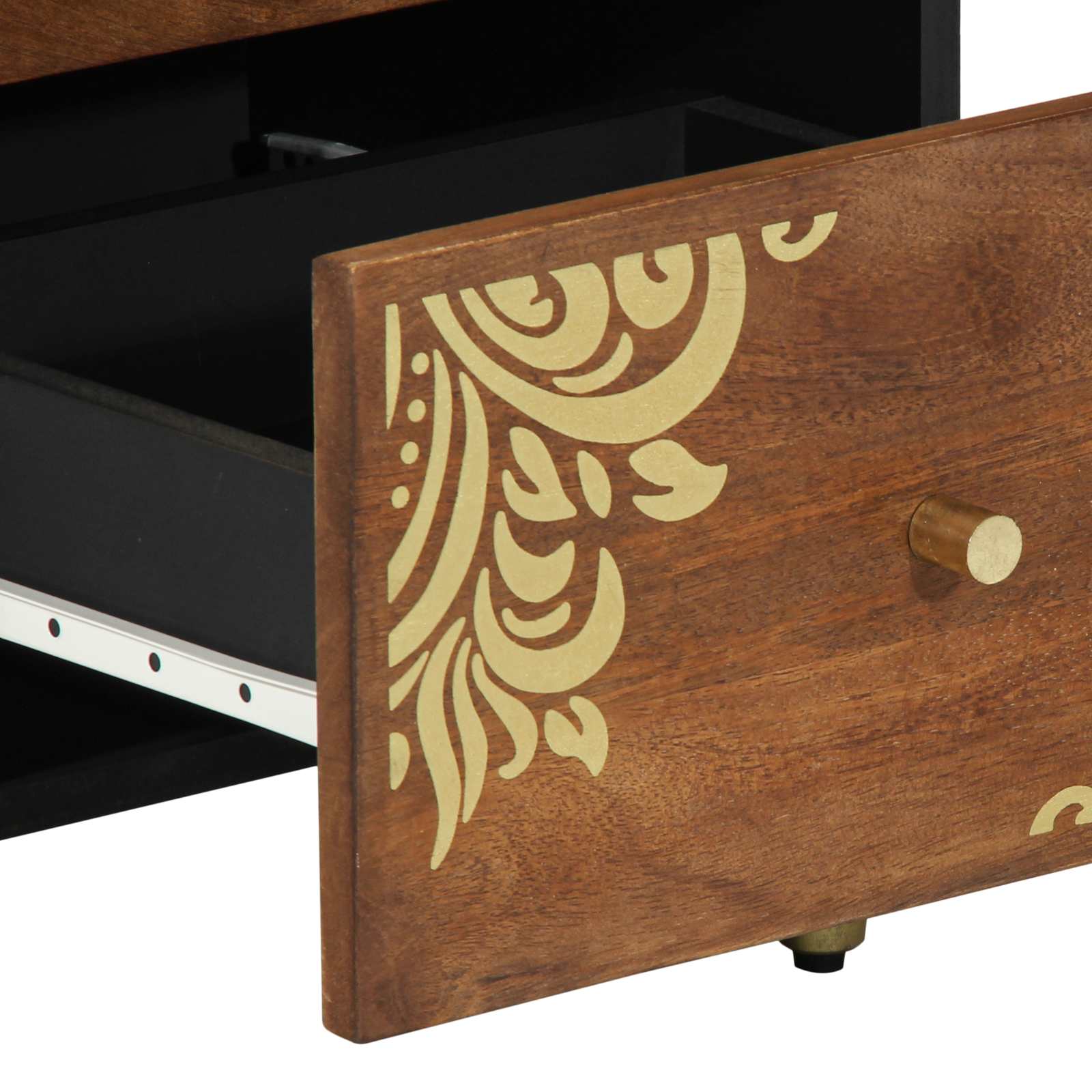 Buffet avec tiroir Marron 40 x 33 x 75 cm Bois de mangue massif - XIOS