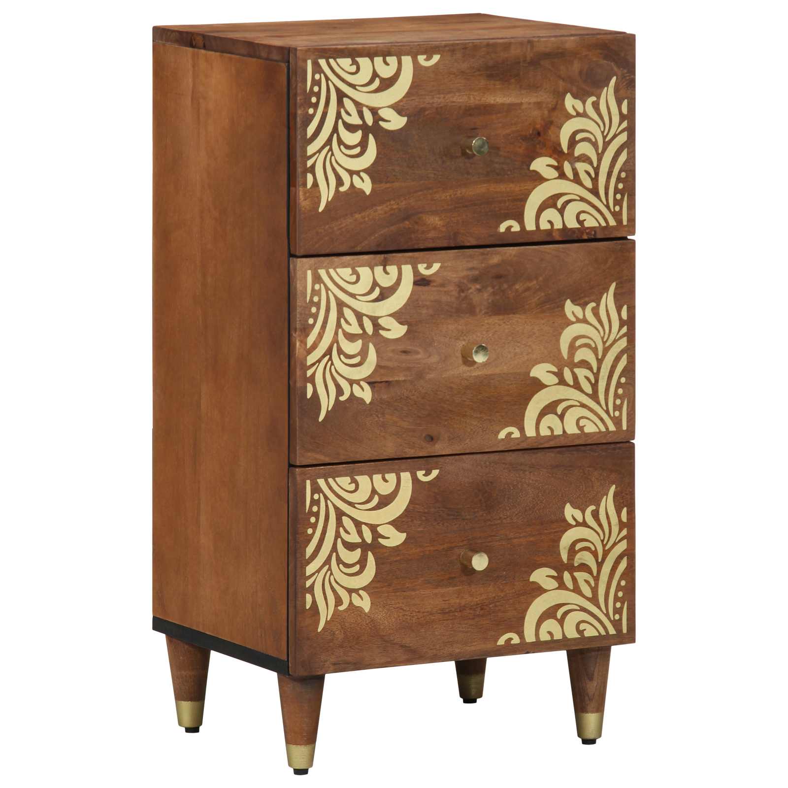 Buffet avec tiroir Marron 40 x 33 x 75 cm Bois de mangue massif - XIOS